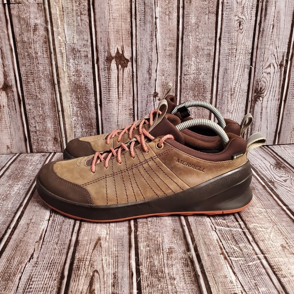 Women's Merrell J90608 Gore-Tex Waterproof Hiking Shoes Vibram Brown Size 10 - Picture 2 of 15